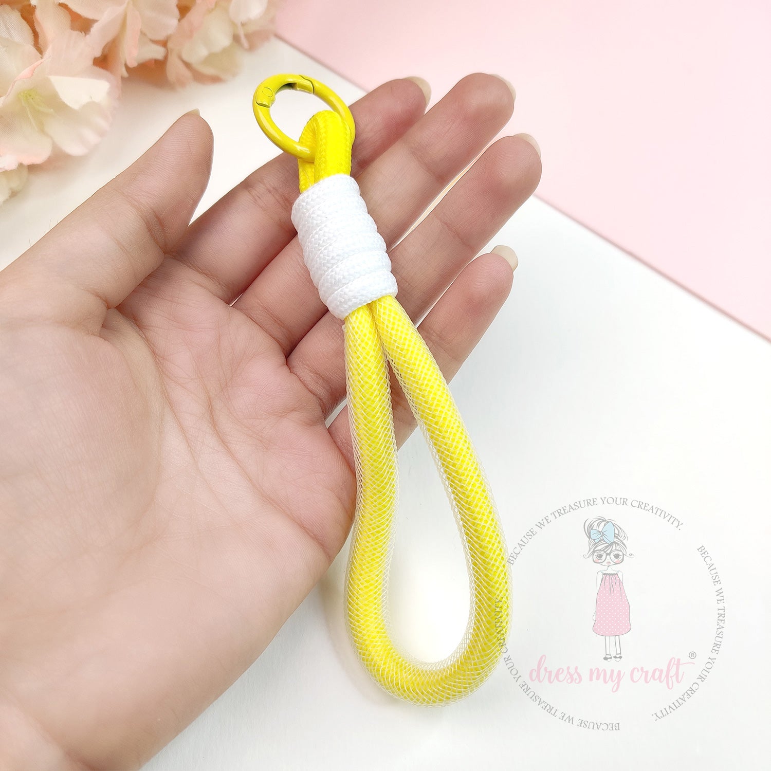 Braided Rope Keychains Yellow - Vol 2