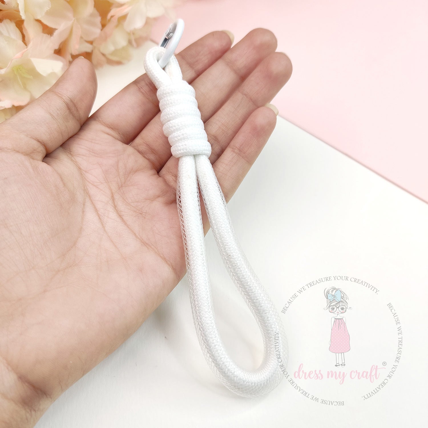 Braided Rope Keychains White -  Vol 2