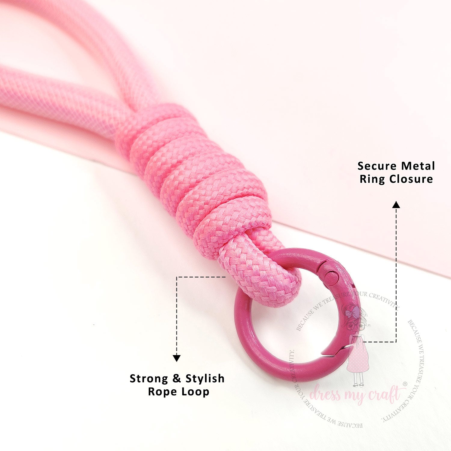 Braided Rope Keychains Dark Pink - Vol 2