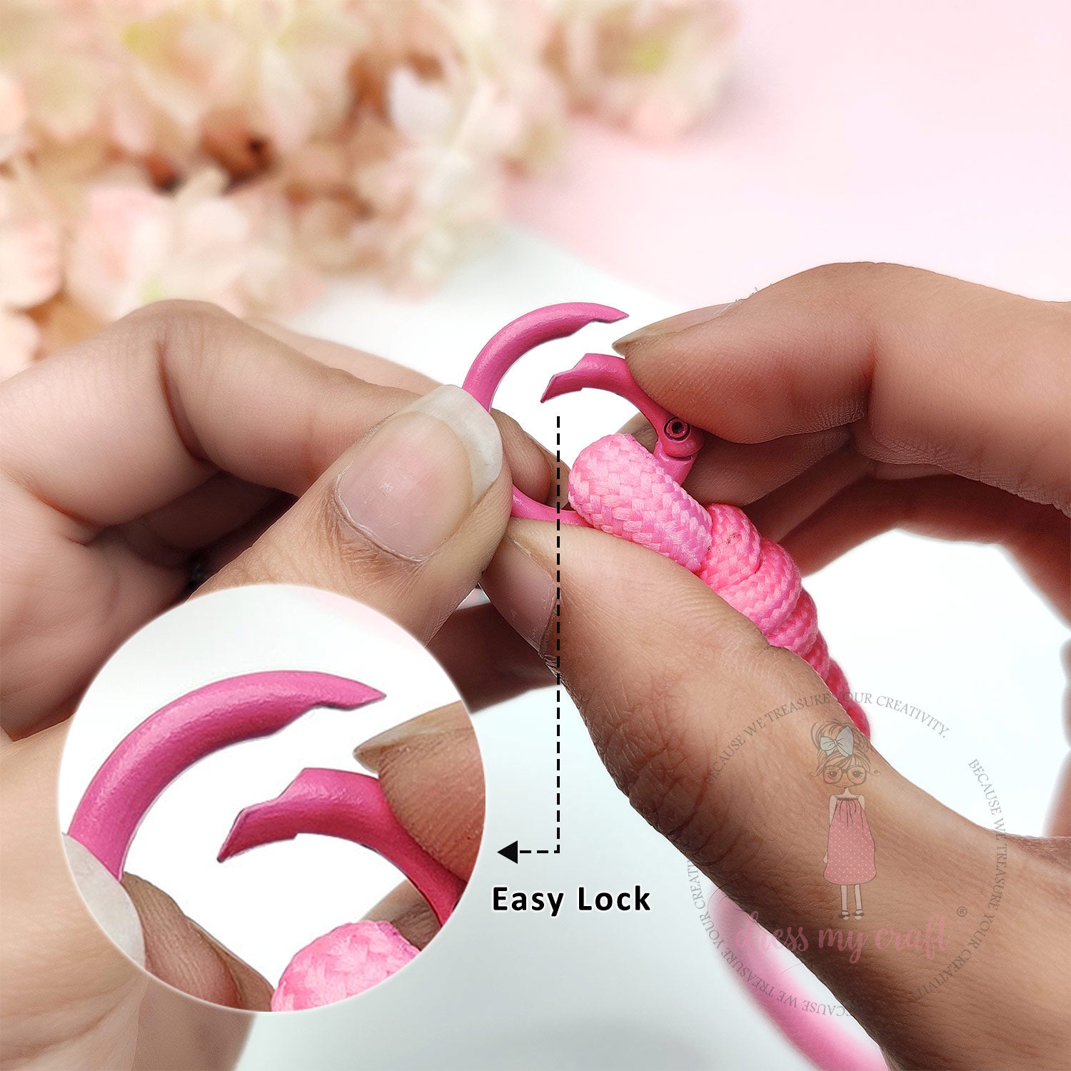 Braided Rope Keychains Dark Pink - Vol 2