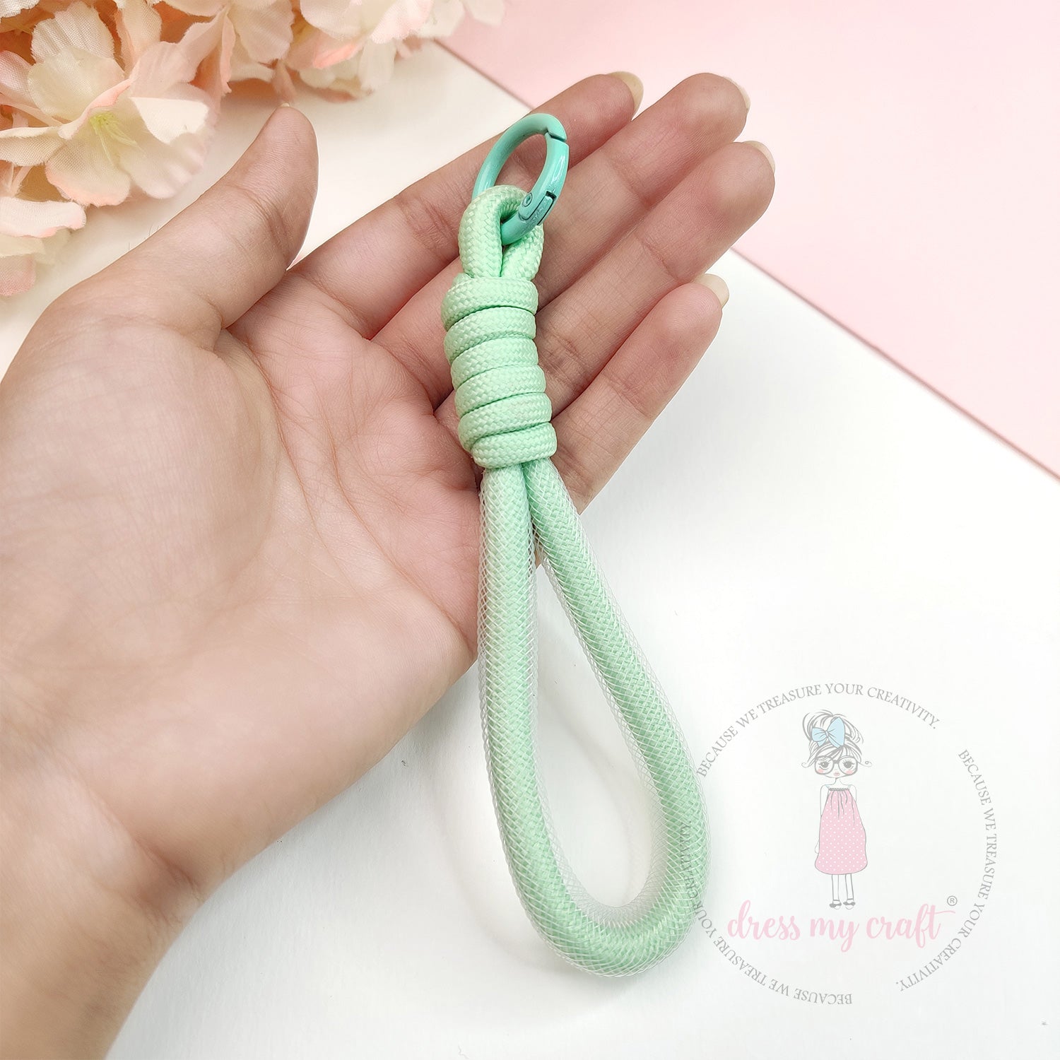 Braided Rope Keychains Leaf Green - Vol 2