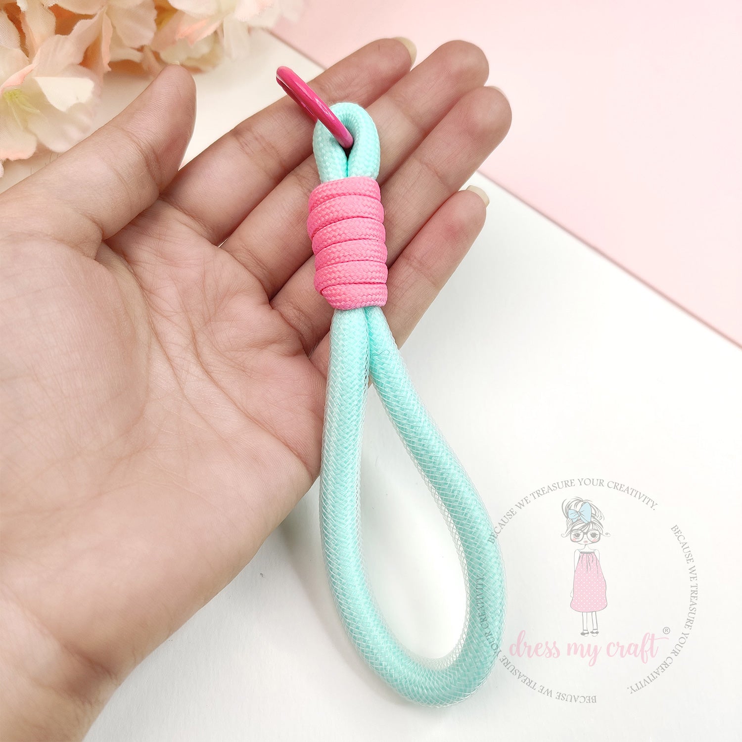 Braided Rope Keychains Mint Green - Vol 2