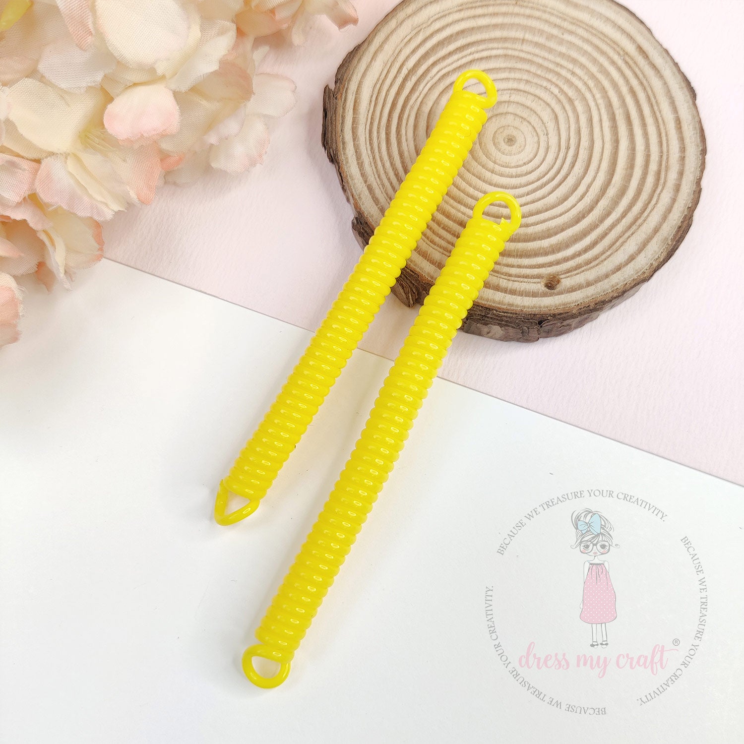 Spiral Retractable Spring Coil - Yellow