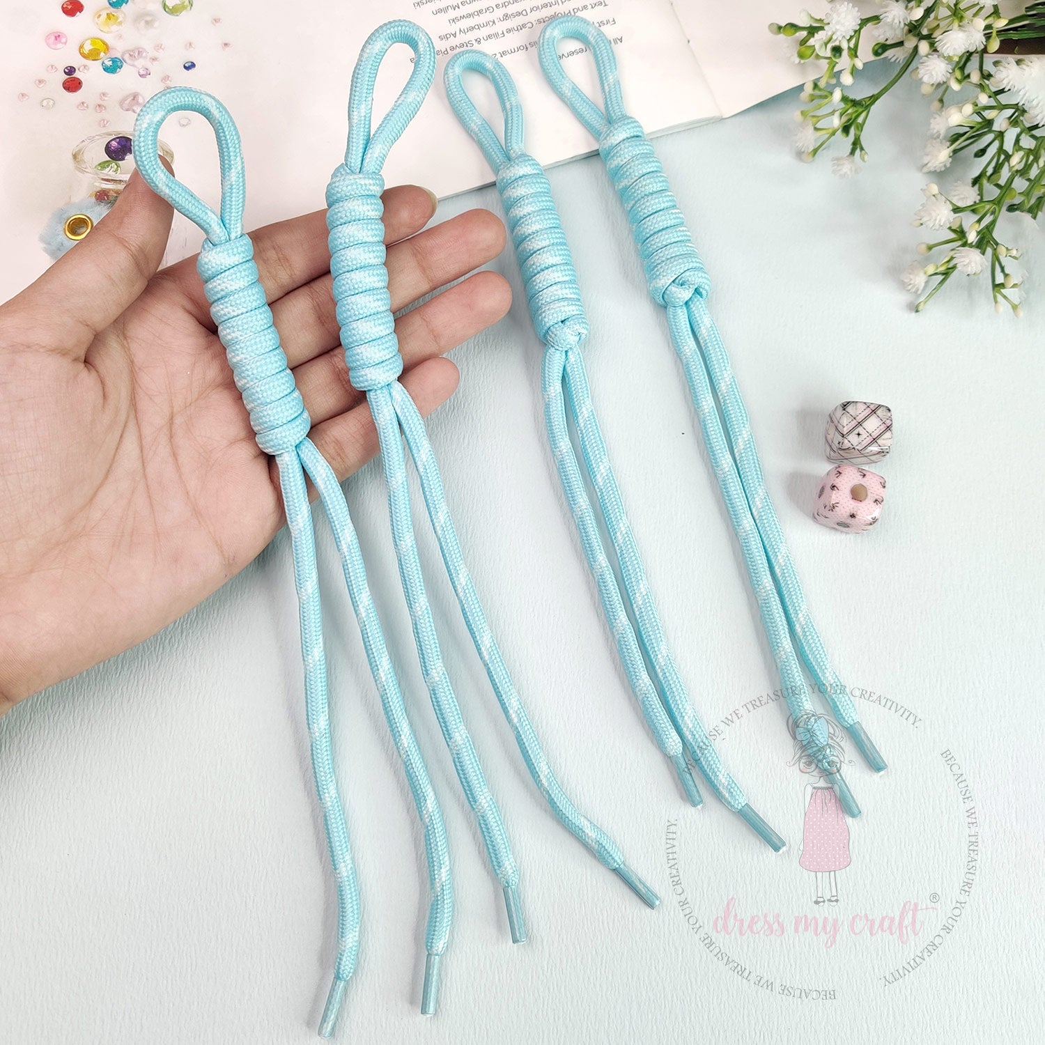 Braided Knot Rope - Baby Blue