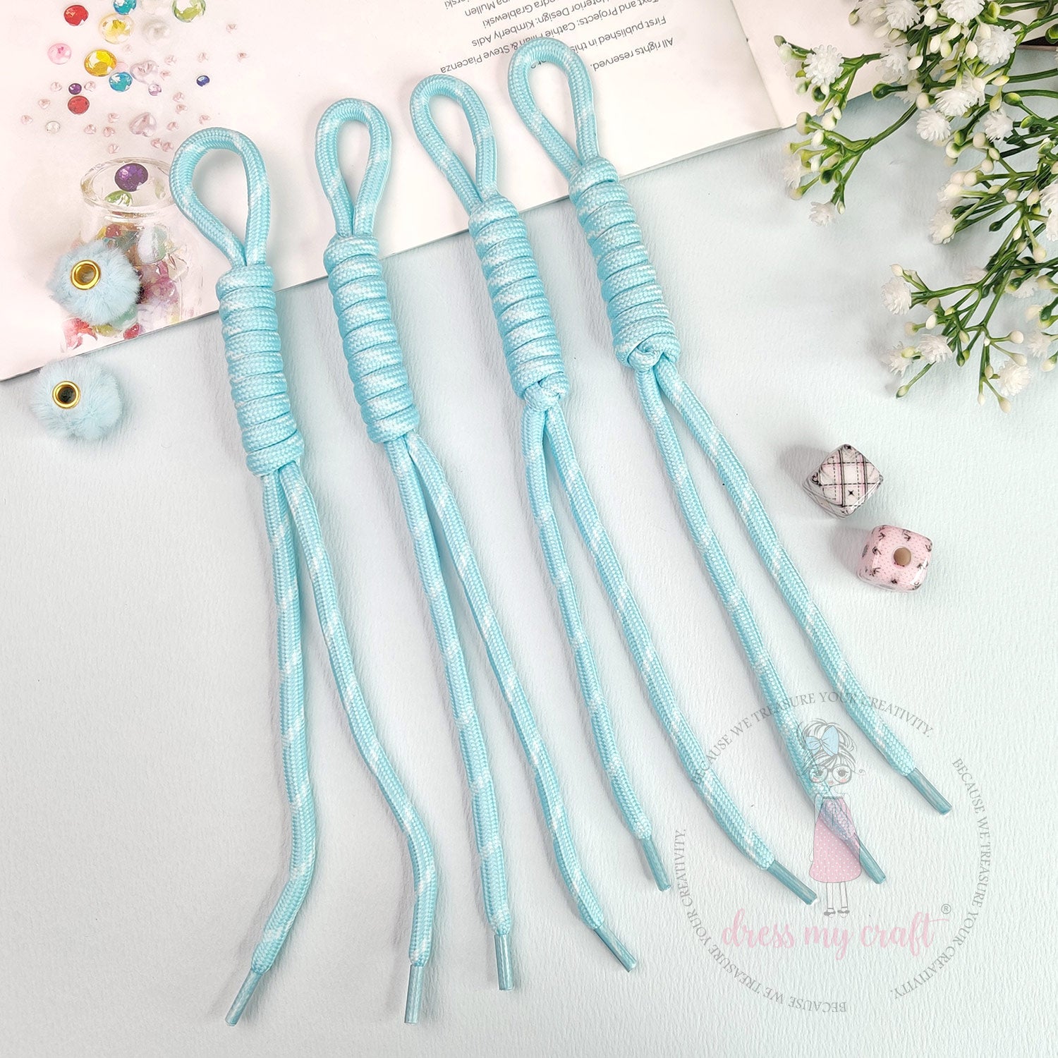 Braided Knot Rope - Baby Blue