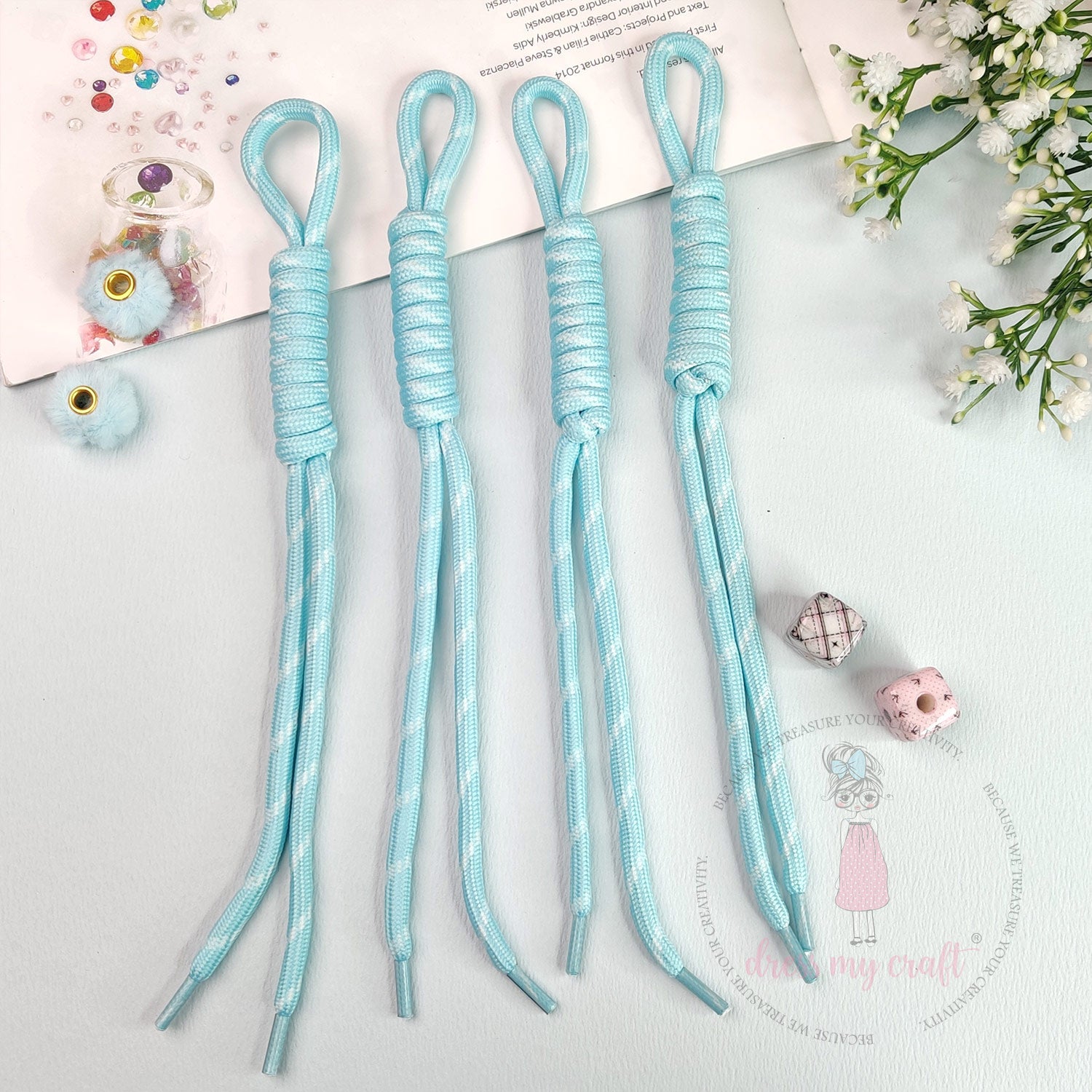 Braided Knot Rope - Baby Blue