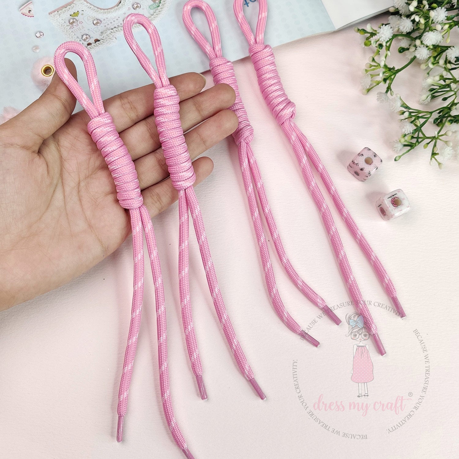 Braided Knot Rope - Baby Pink