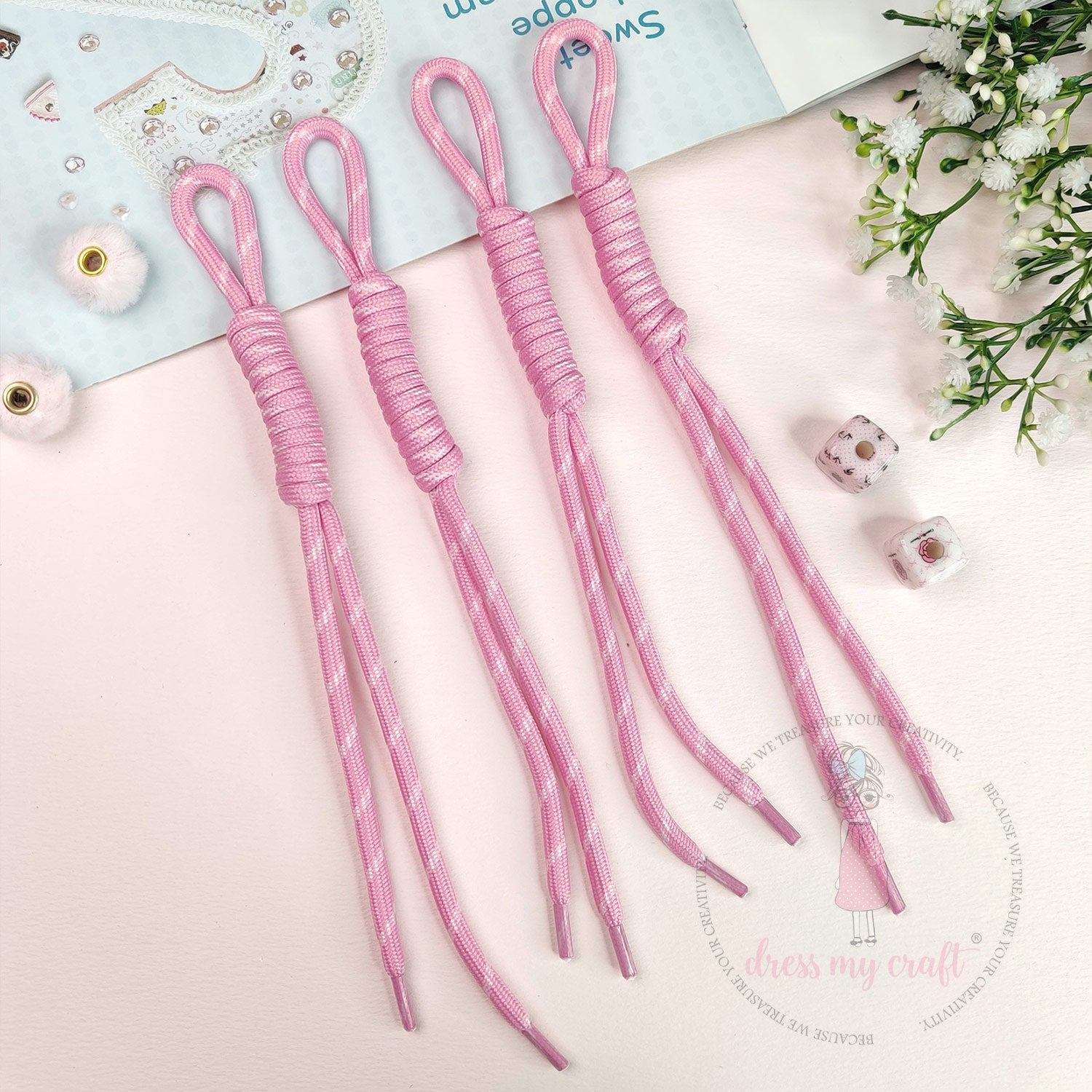 Braided Knot Rope - Baby Pink