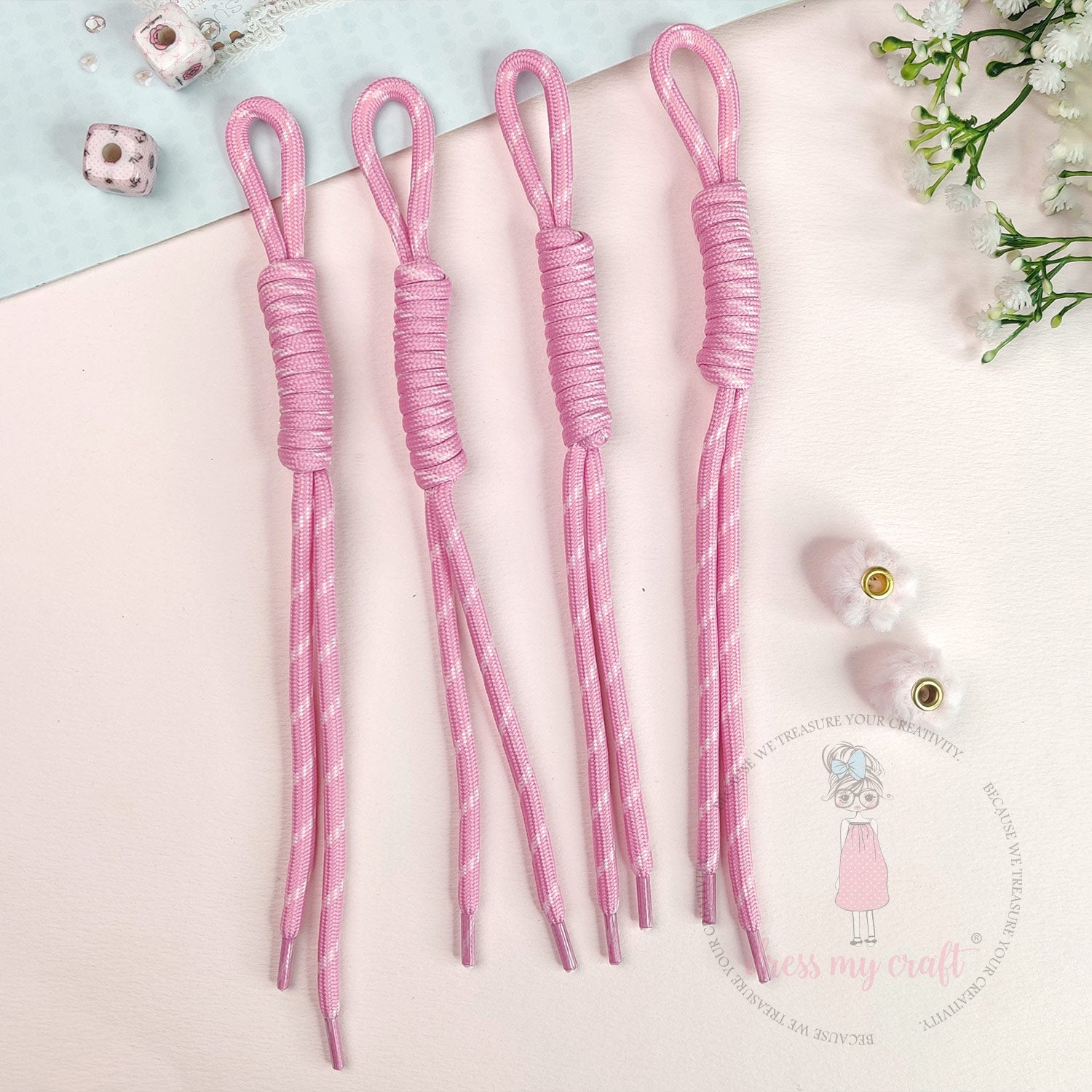 Braided Knot Rope - Baby Pink