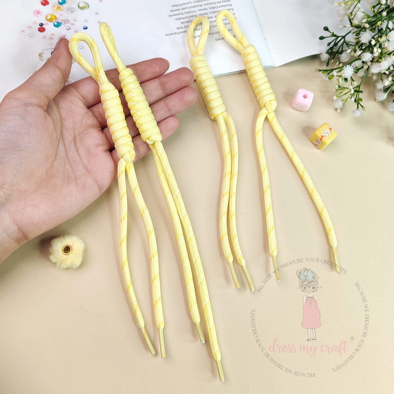 Braided Knot Rope - Pastel Yellow