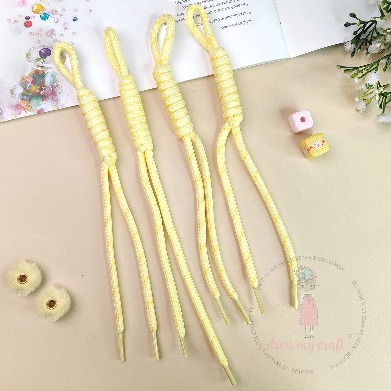 Braided Knot Rope - Pastel Yellow