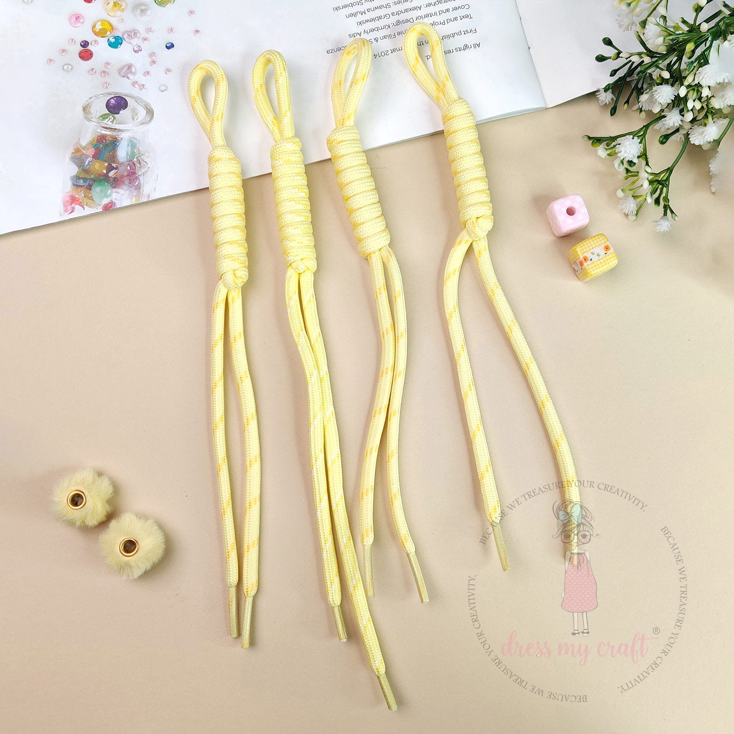 Braided Knot Rope - Pastel Yellow