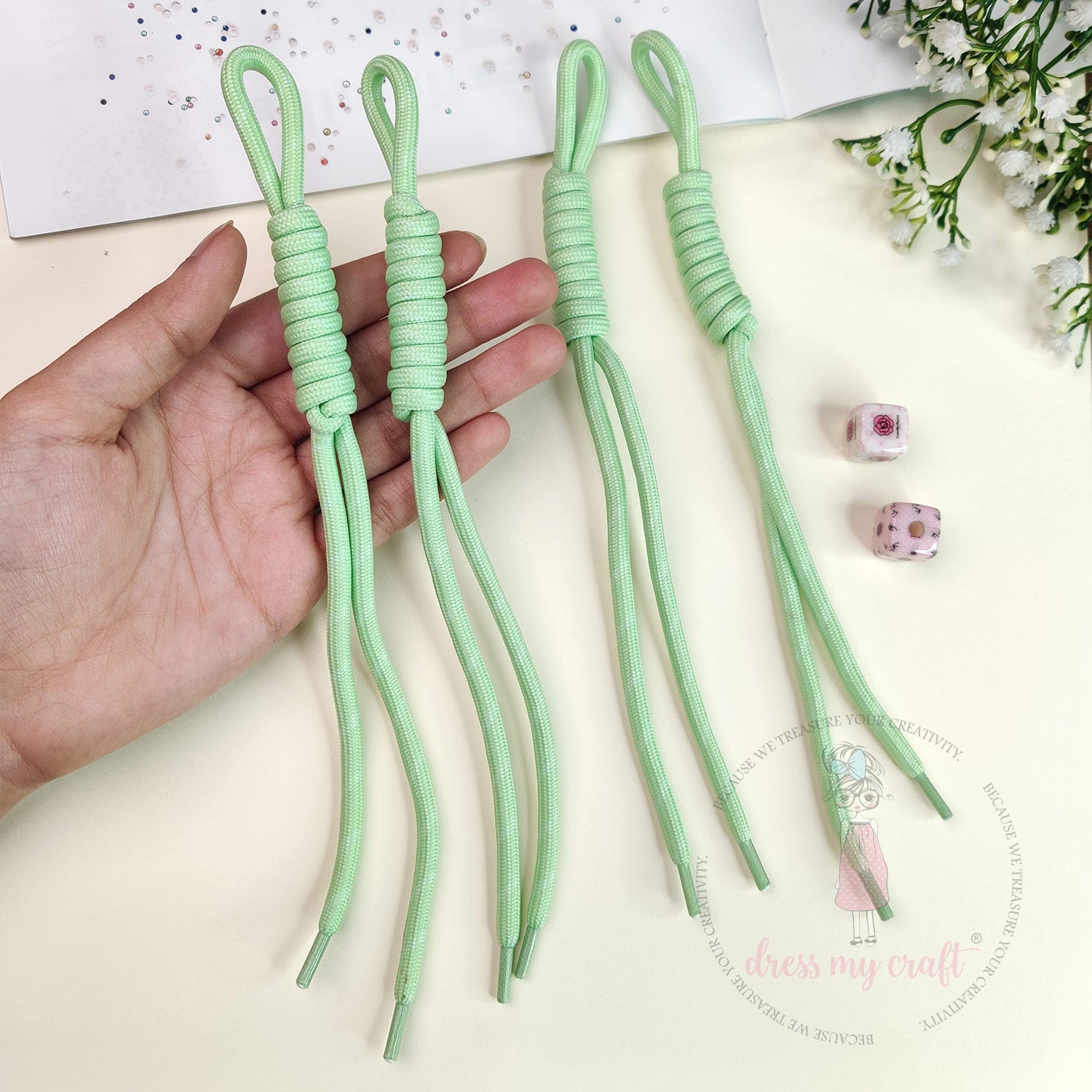 Braided Knot Rope - Pale Green