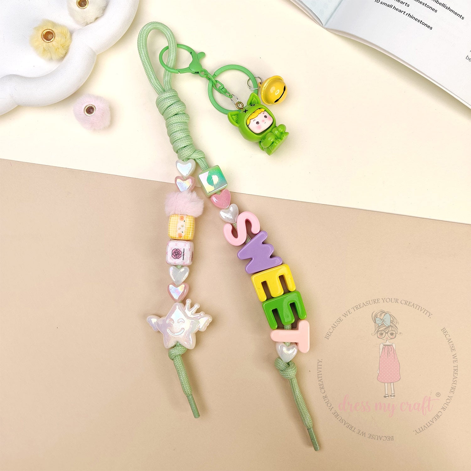 Pastel Kitty Round Bells