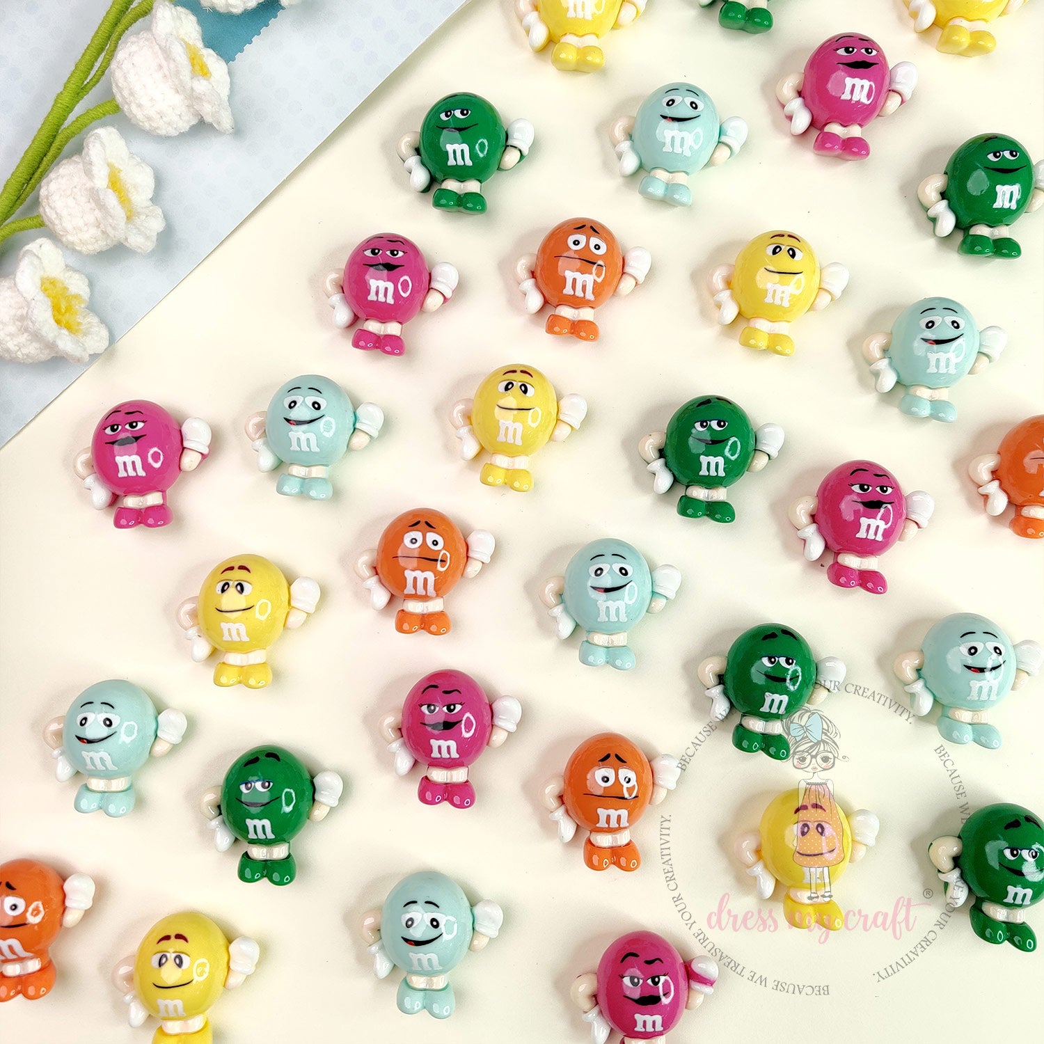 M&M Characters Flatback Cabochons