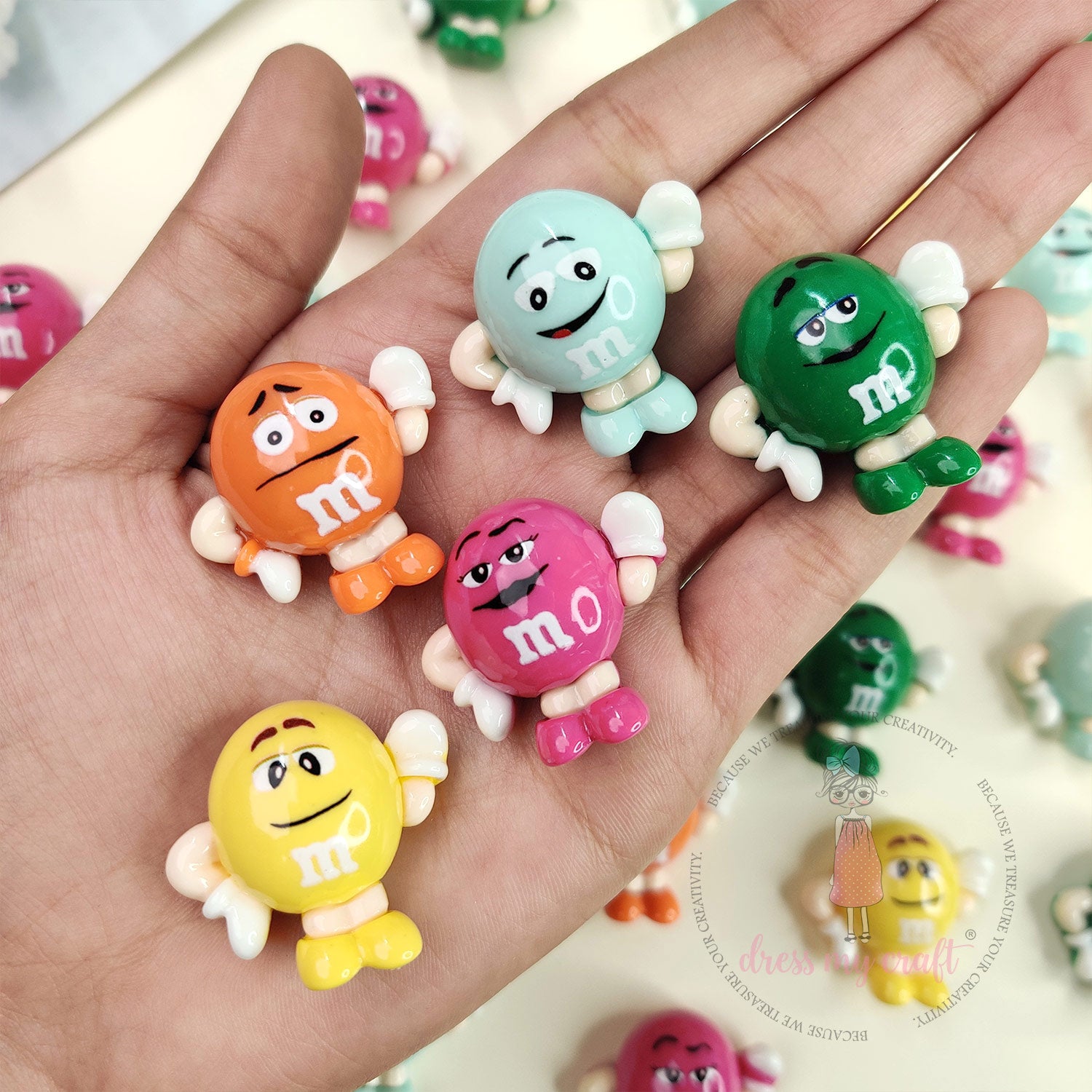 M&M Characters Flatback Cabochons