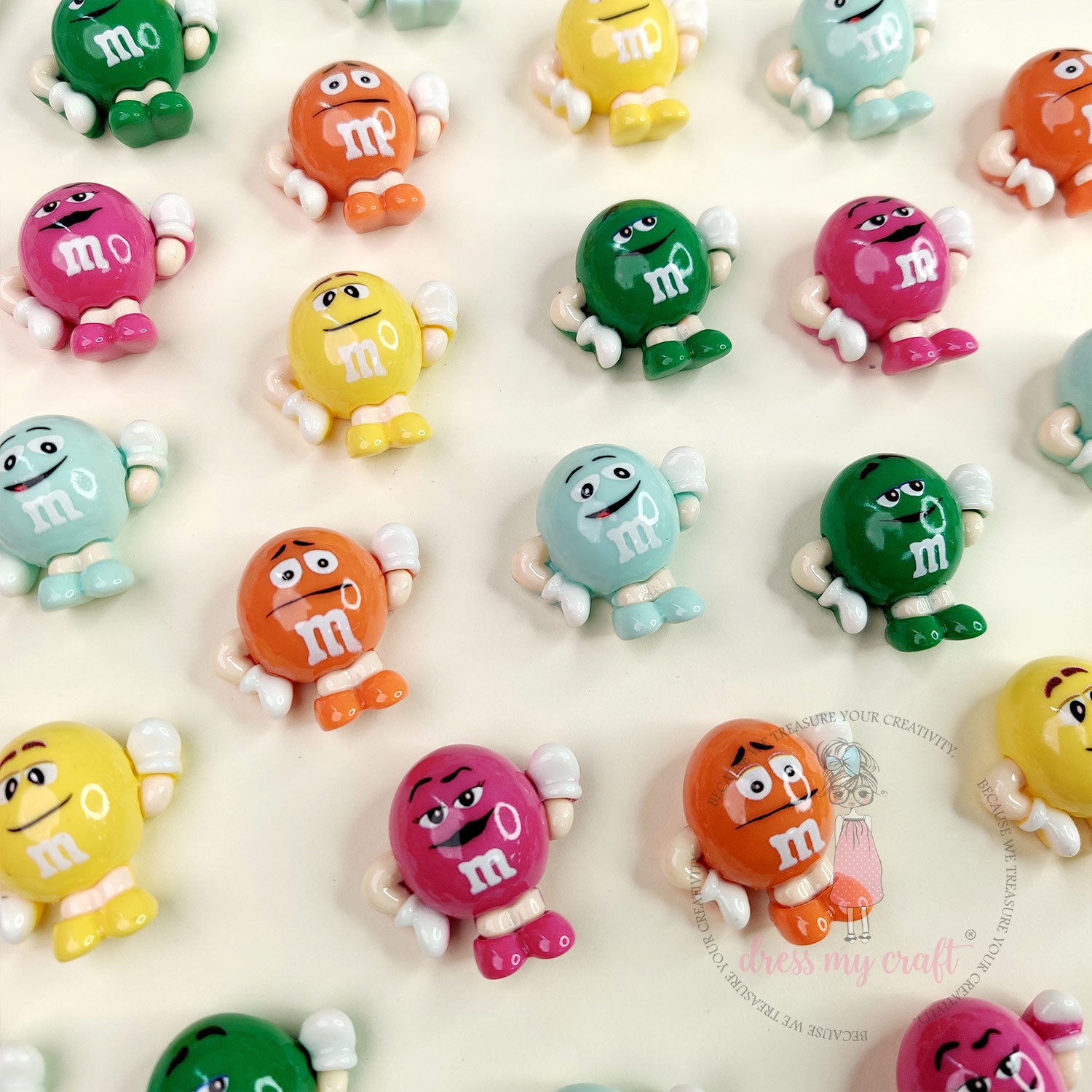 M&M Characters Flatback Cabochons