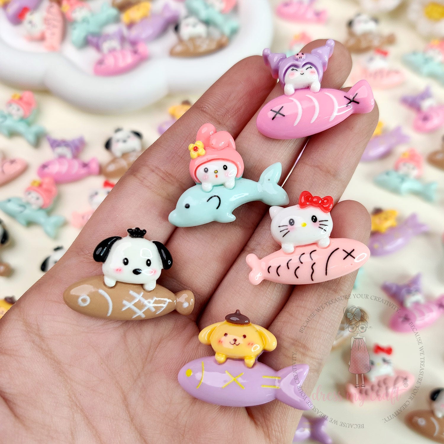 Sanrio Characters Flatback Cabochons
