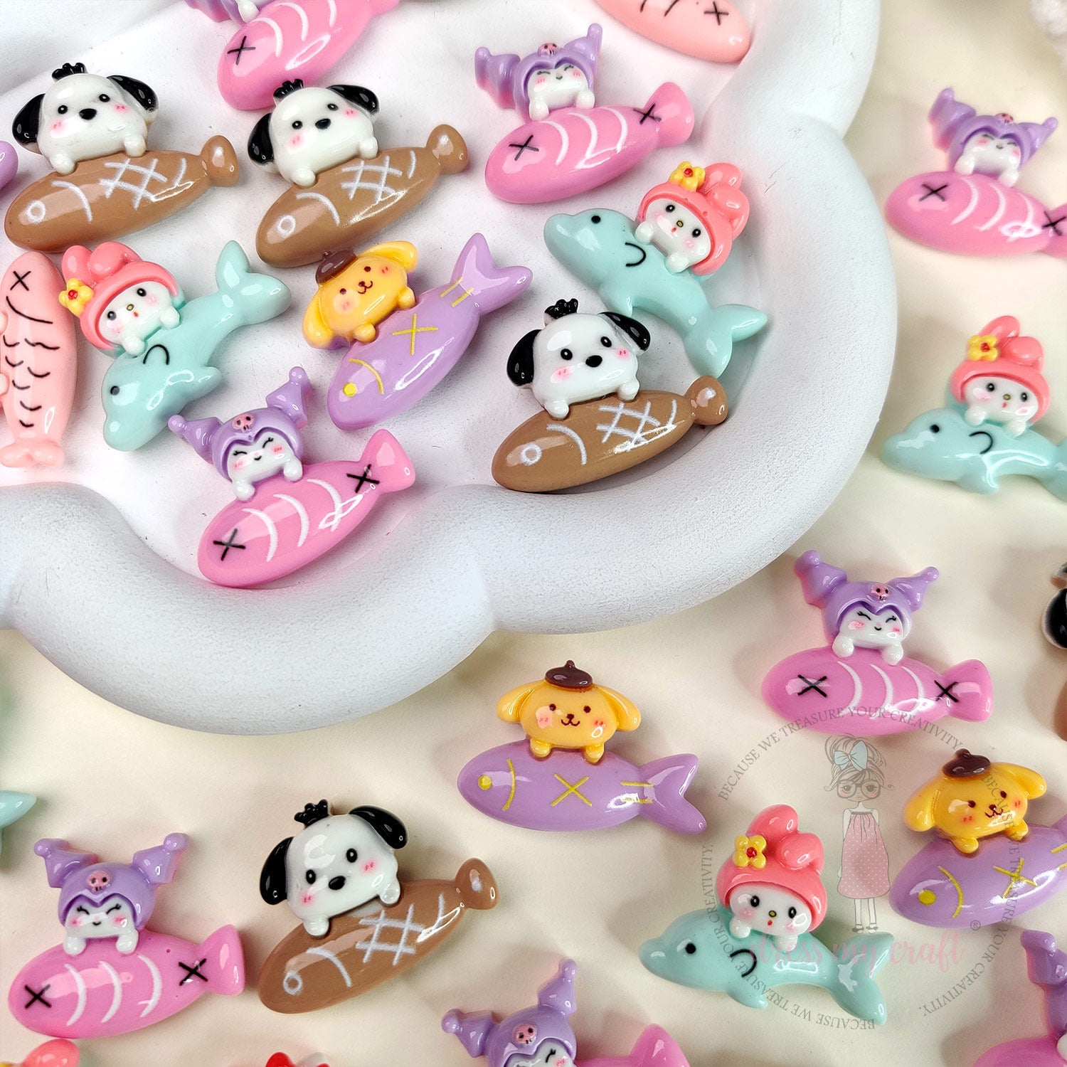 Sanrio Characters Flatback Cabochons