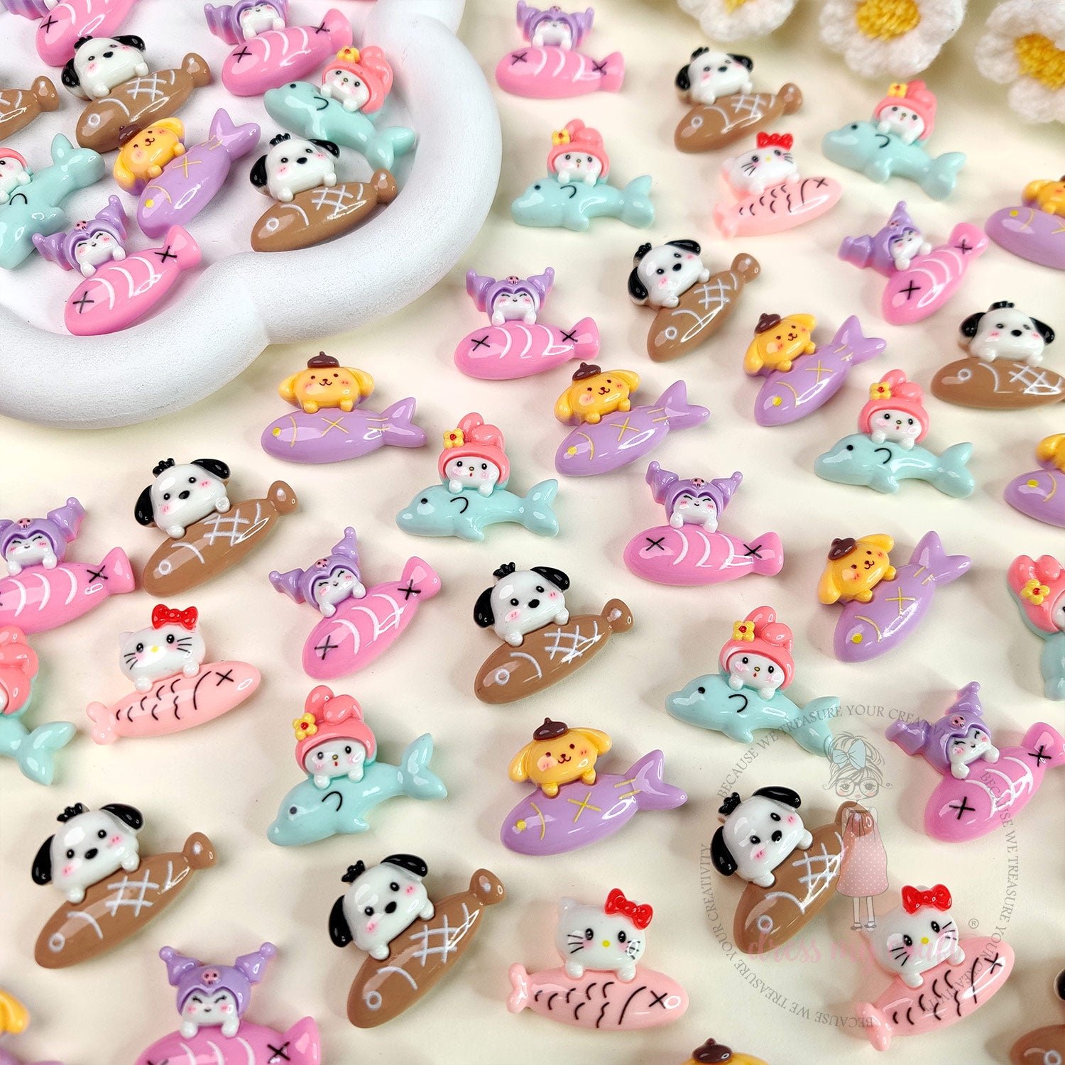 Sanrio Characters Flatback Cabochons