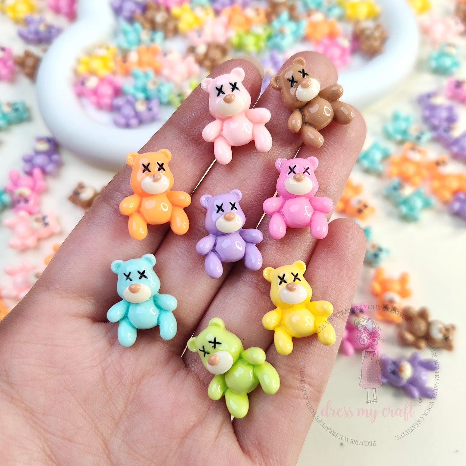 Bear Buddies Flatback Cabochons