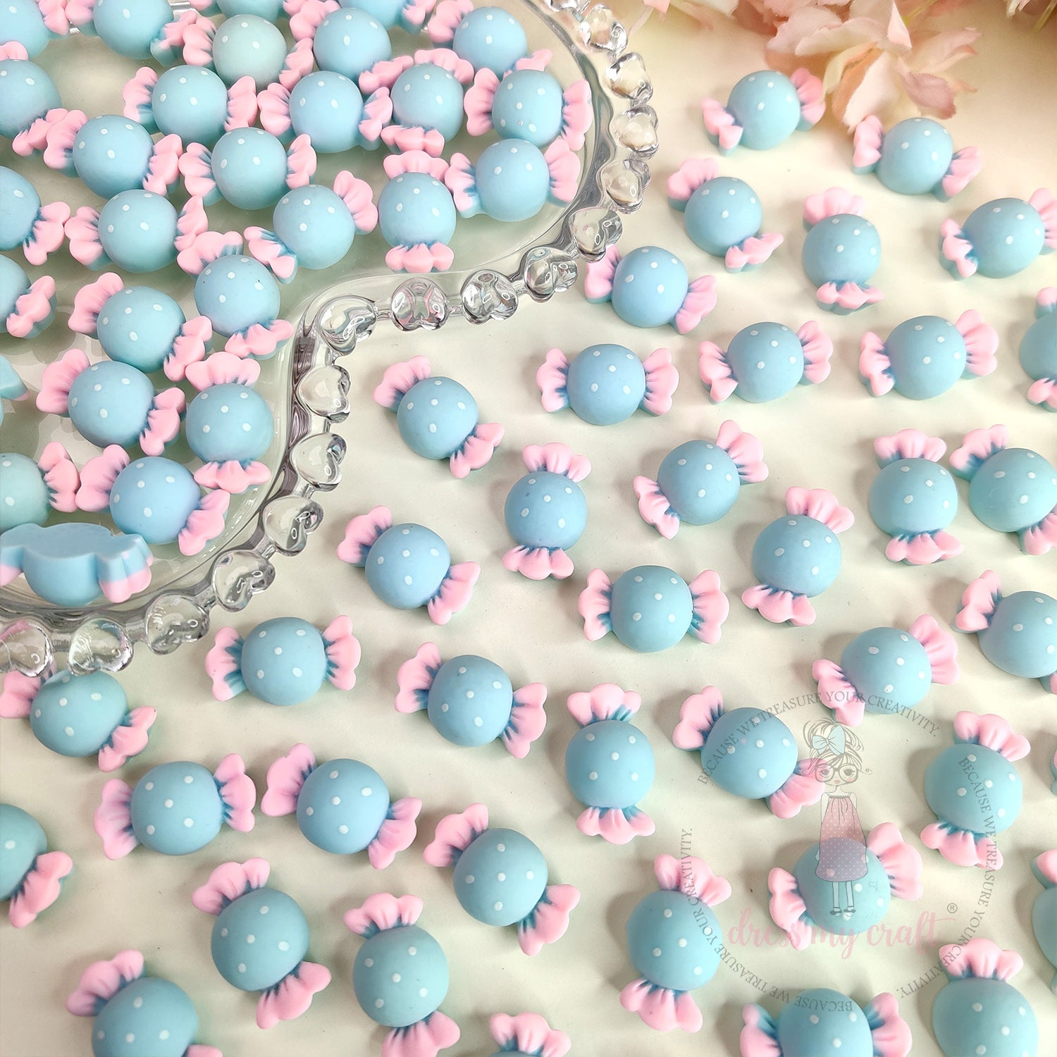 Blueberry Candy Flatback Cabochons