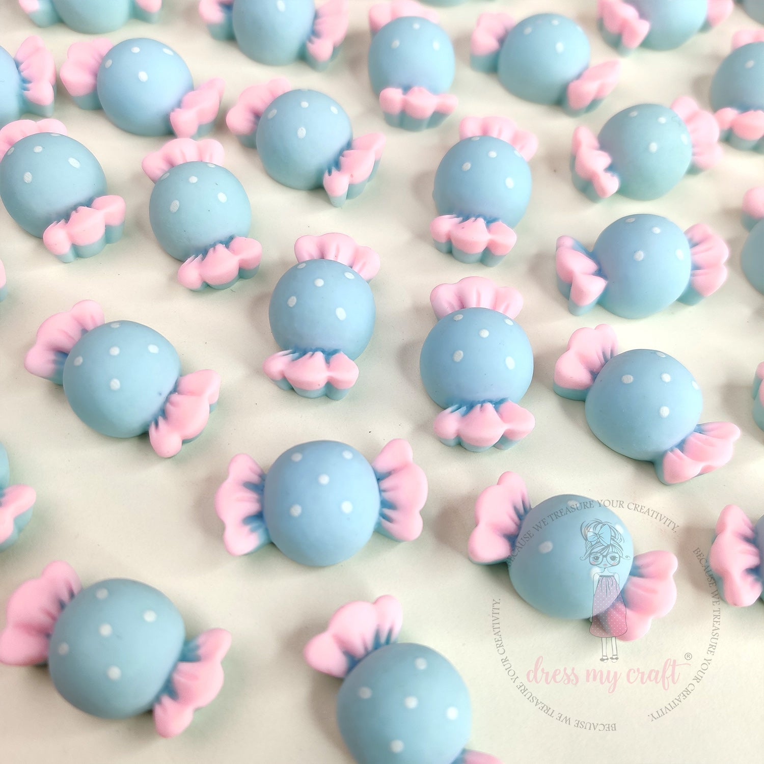 Blueberry Candy Flatback Cabochons