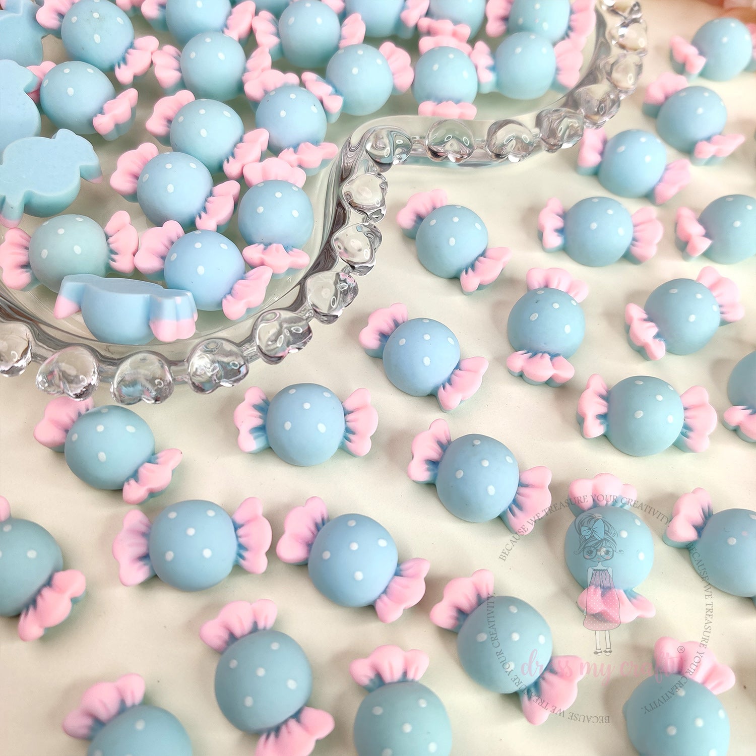 Blueberry Candy Flatback Cabochons