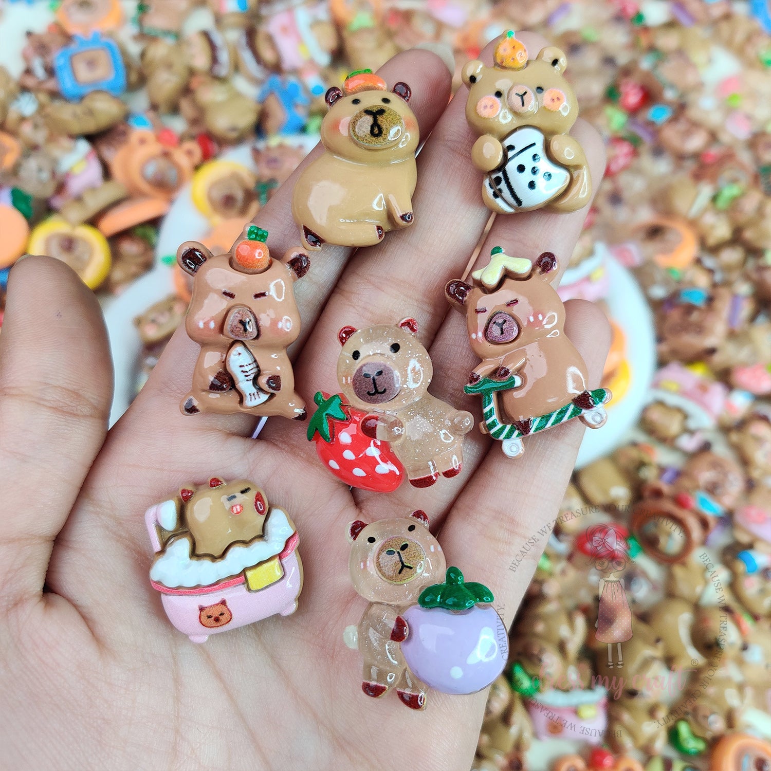 Bear World Flatback Cabochons