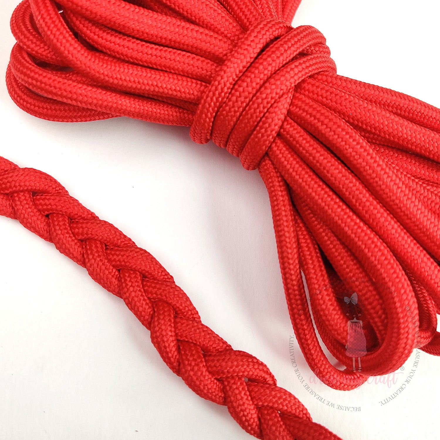 DIY Braided Paracord Rope - Red