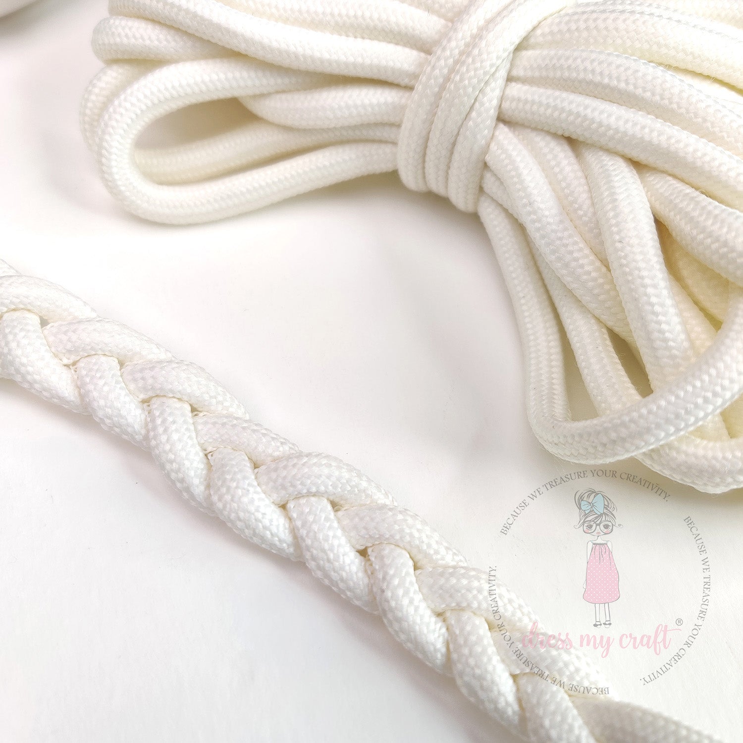 DIY Braided Paracord Rope - Ivory
