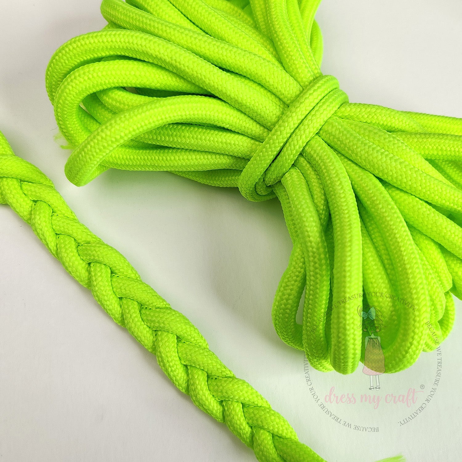 DIY Braided Paracord Rope - Neon Green