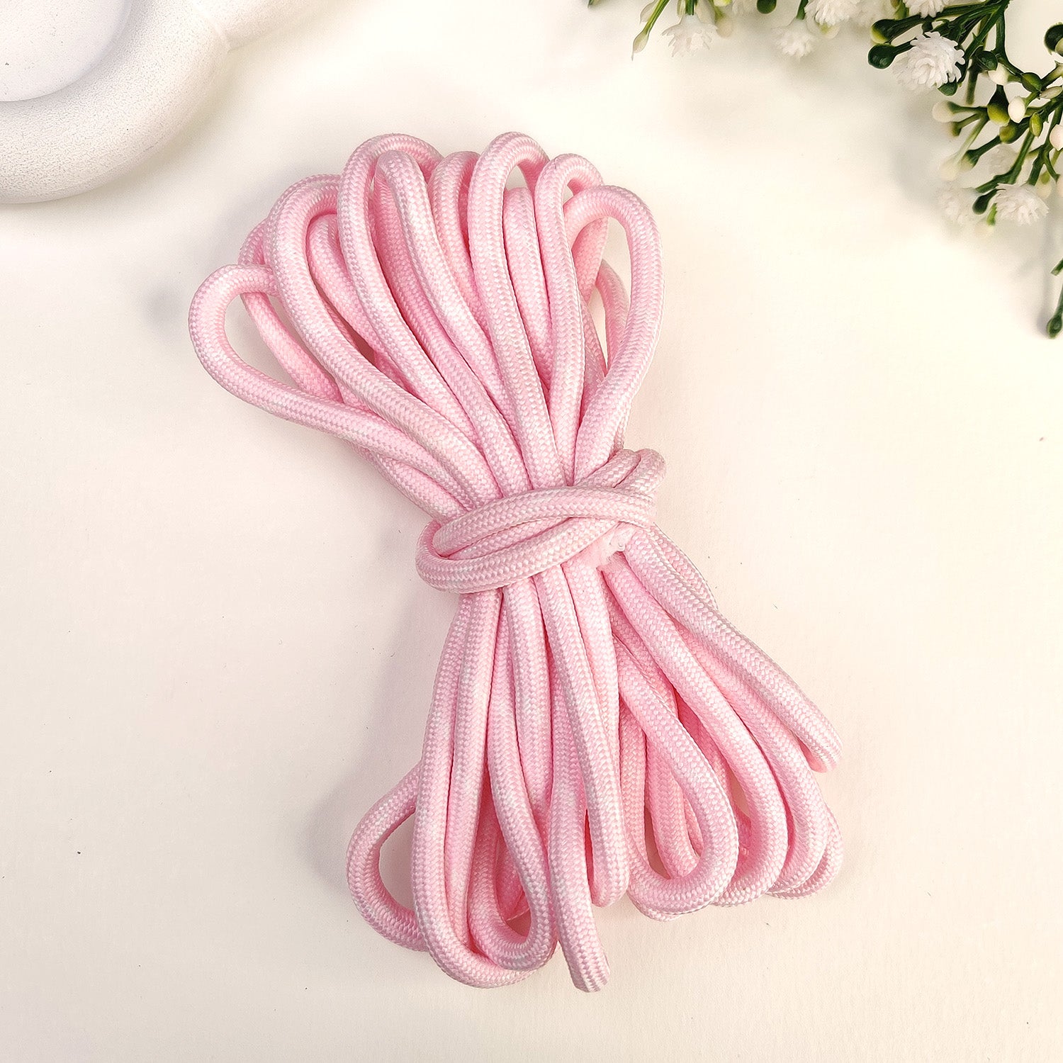 DIY Stripe Braided Paracord Rope - Baby Pink