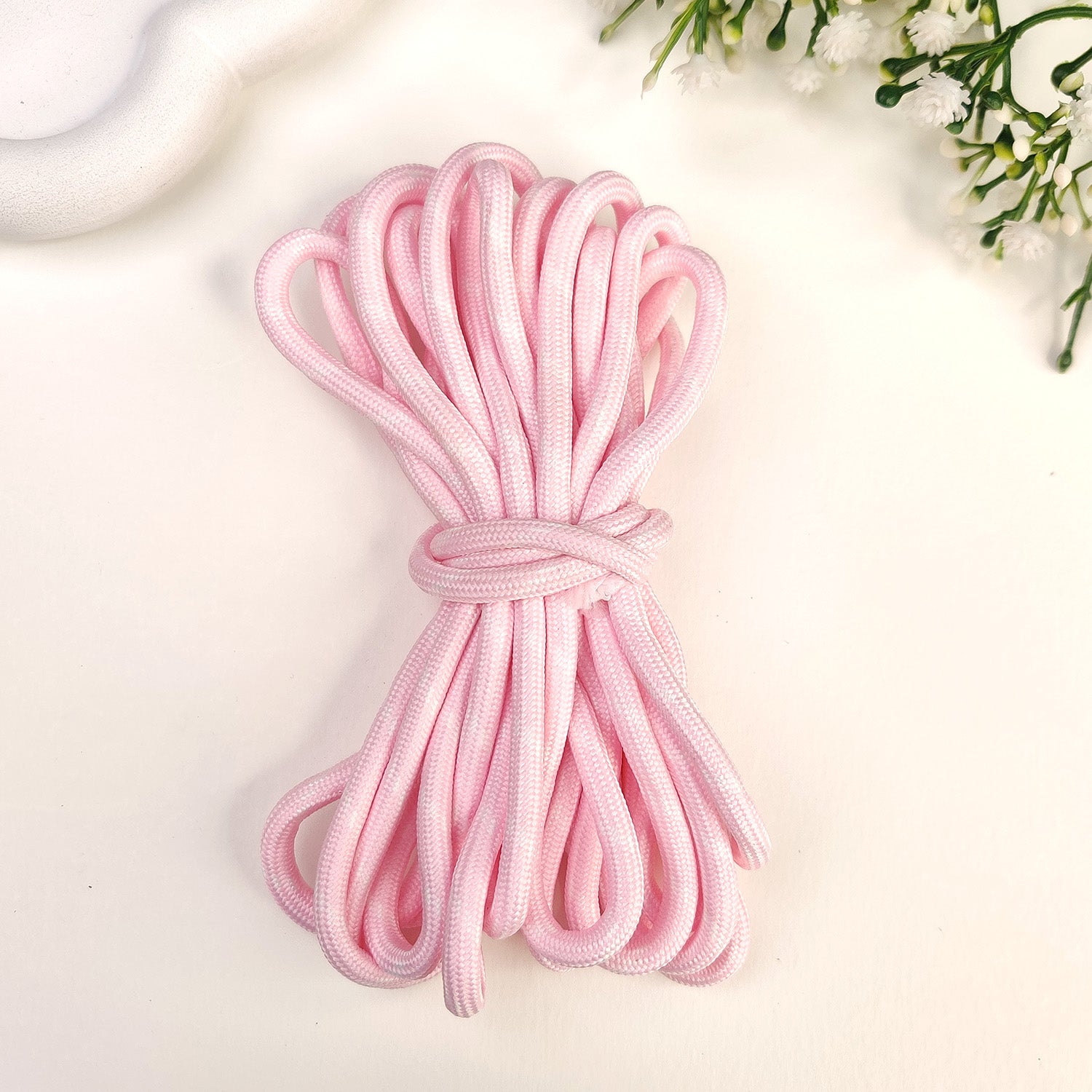 DIY Stripe Braided Paracord Rope - Baby Pink