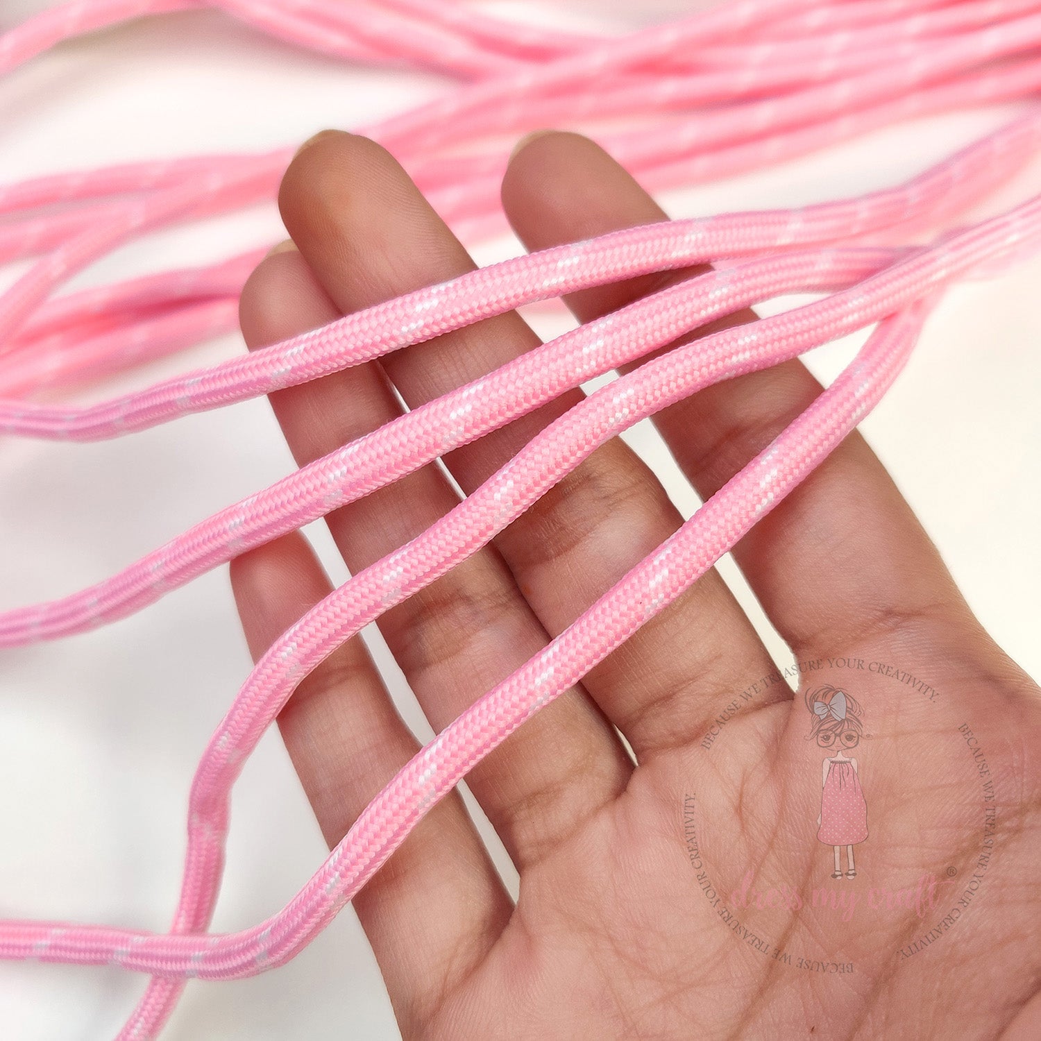 DIY Stripe Braided Paracord Rope - Dark Pink