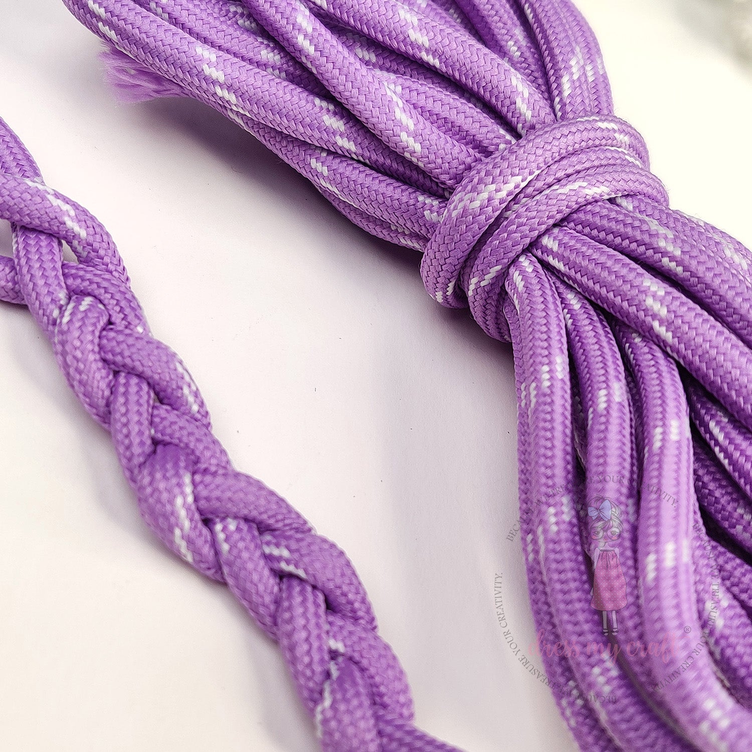 DIY Stripe Braided Paracord Rope - Purple