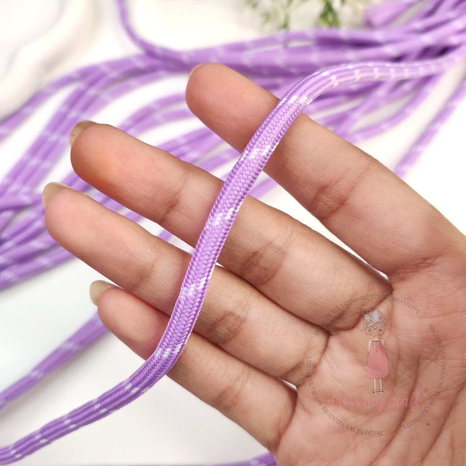 DIY Stripe Braided Paracord Rope - Purple