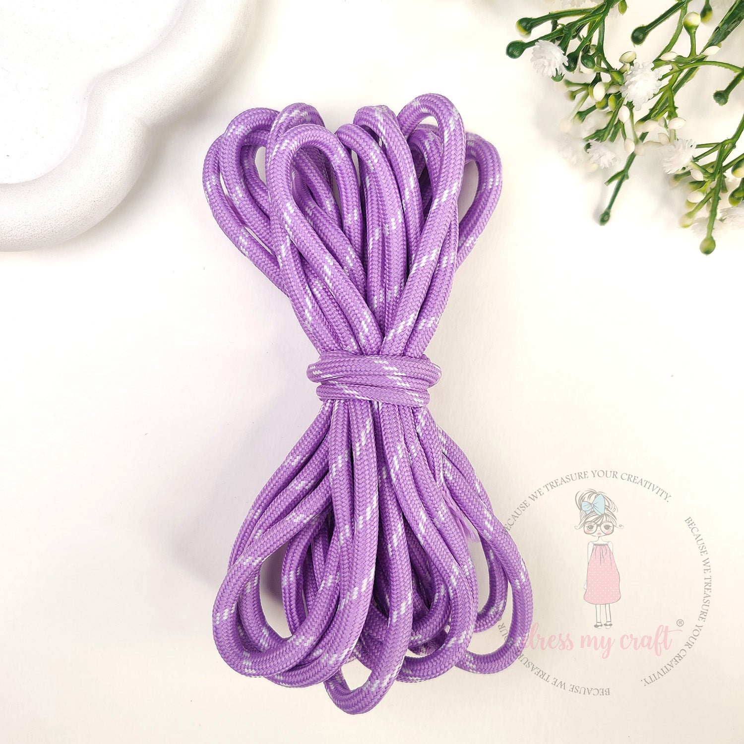 DIY Stripe Braided Paracord Rope - Purple