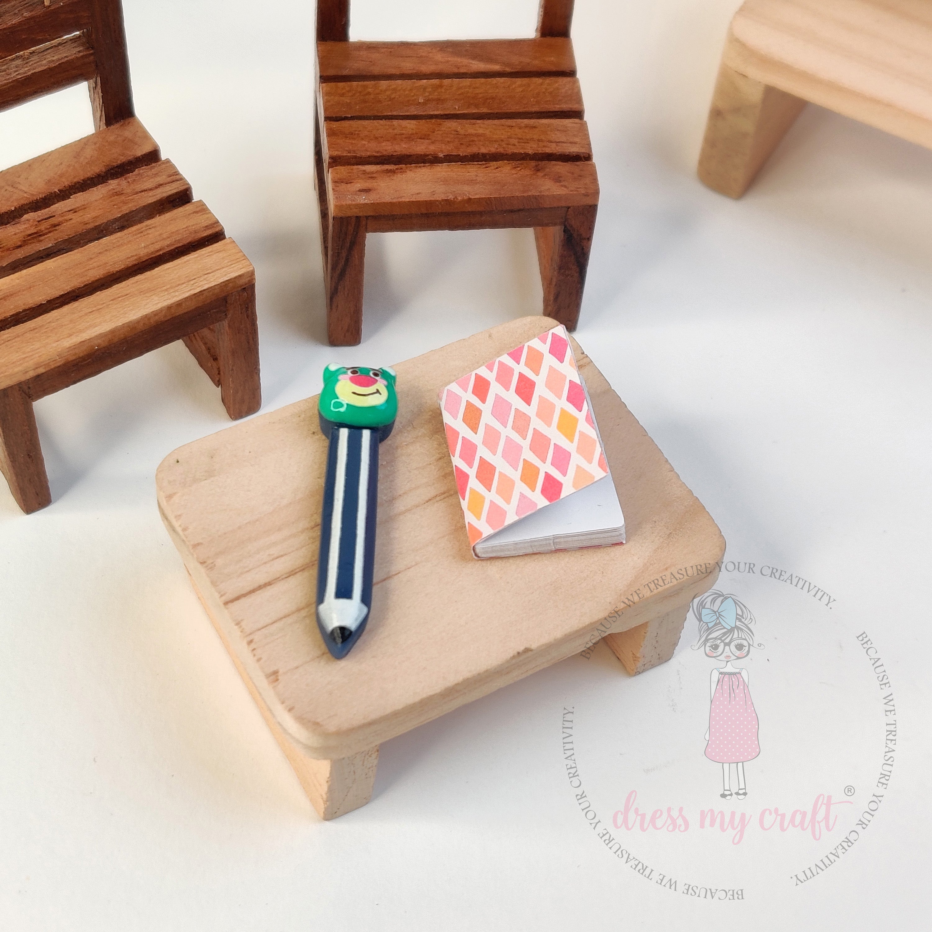 Bear Pencil Flatback Cabochons