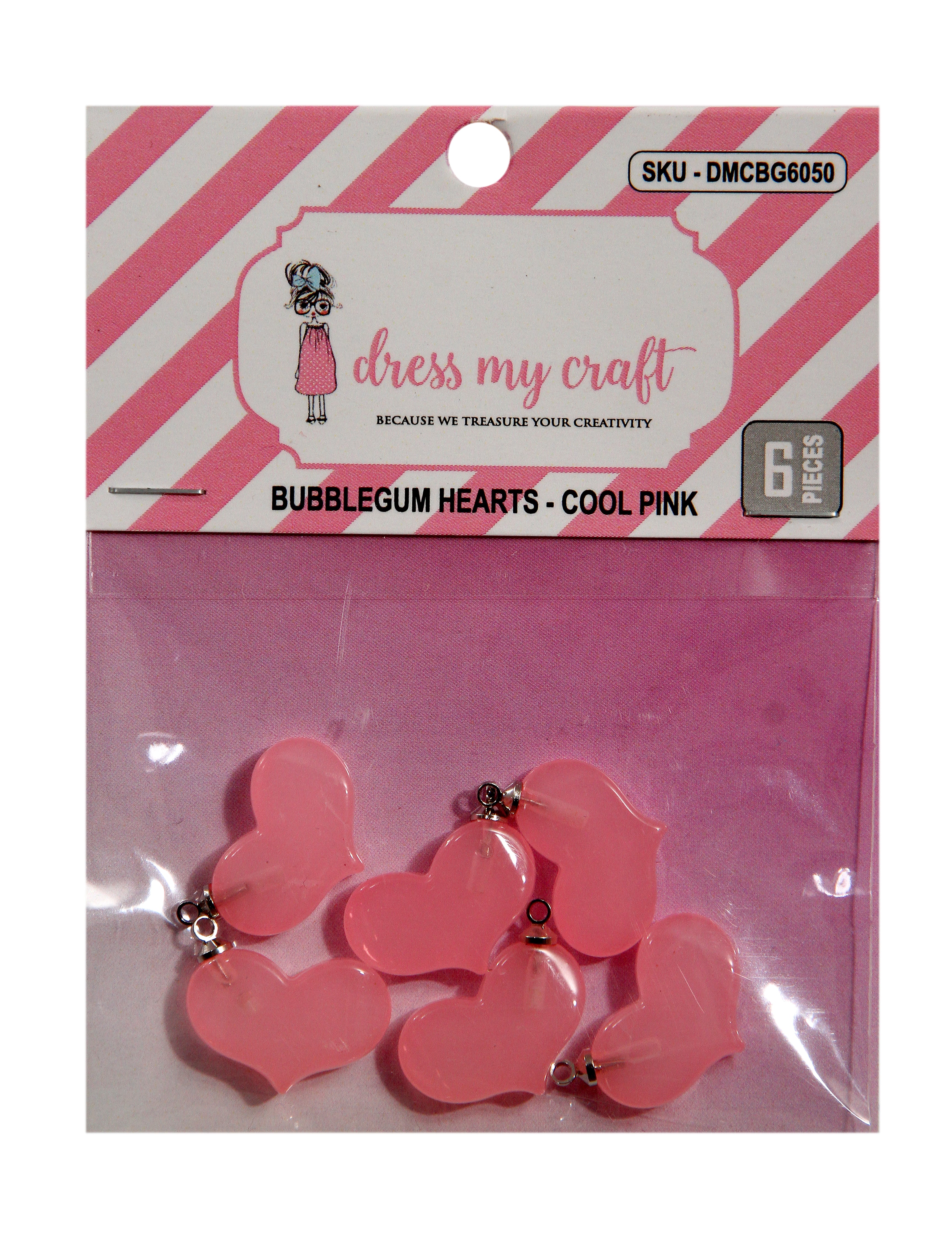 Bubblegum Hearts - Cool Pink
