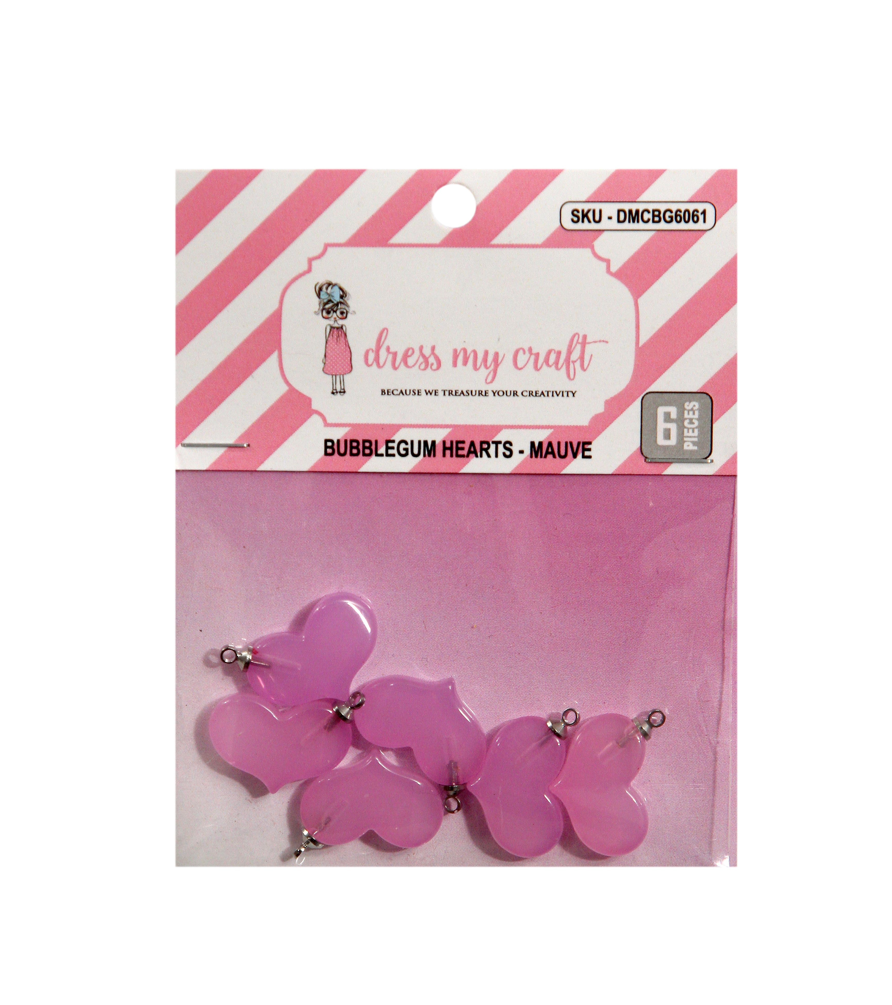 Bubblegum Hearts - Mauve