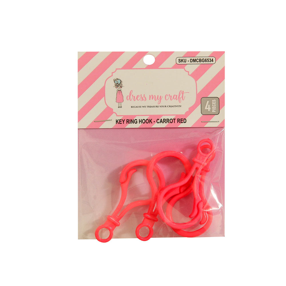 Key Ring Hook - Carrot Red