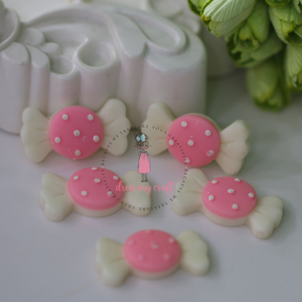 Polka Dot Toffee - White & Pink