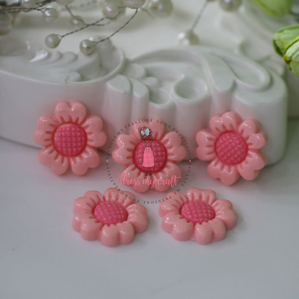 Big Resin Flower - Light Pink
