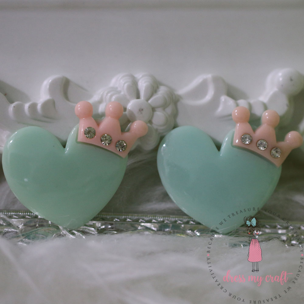Heart with Crown - Green