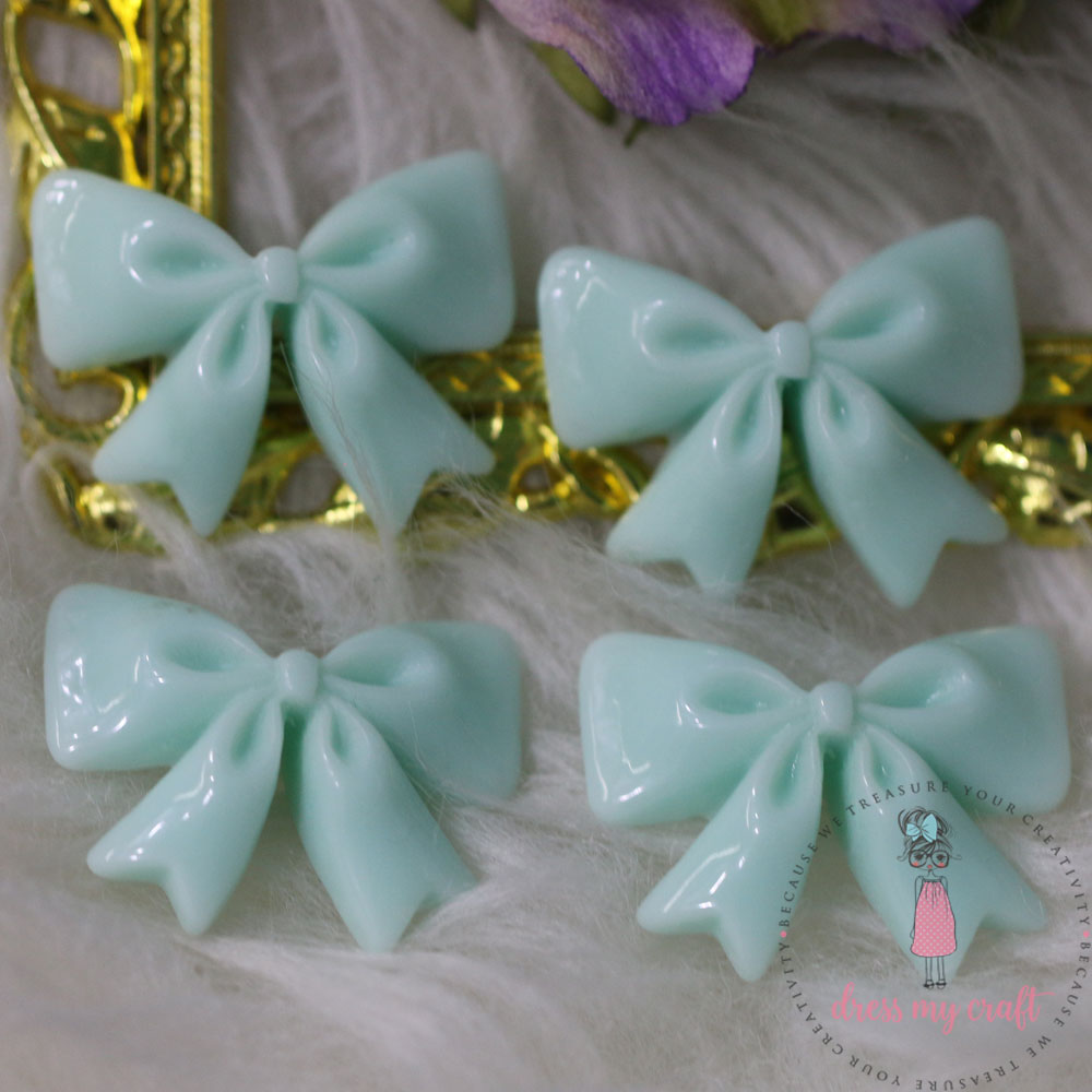 Ruffled Bow - Green