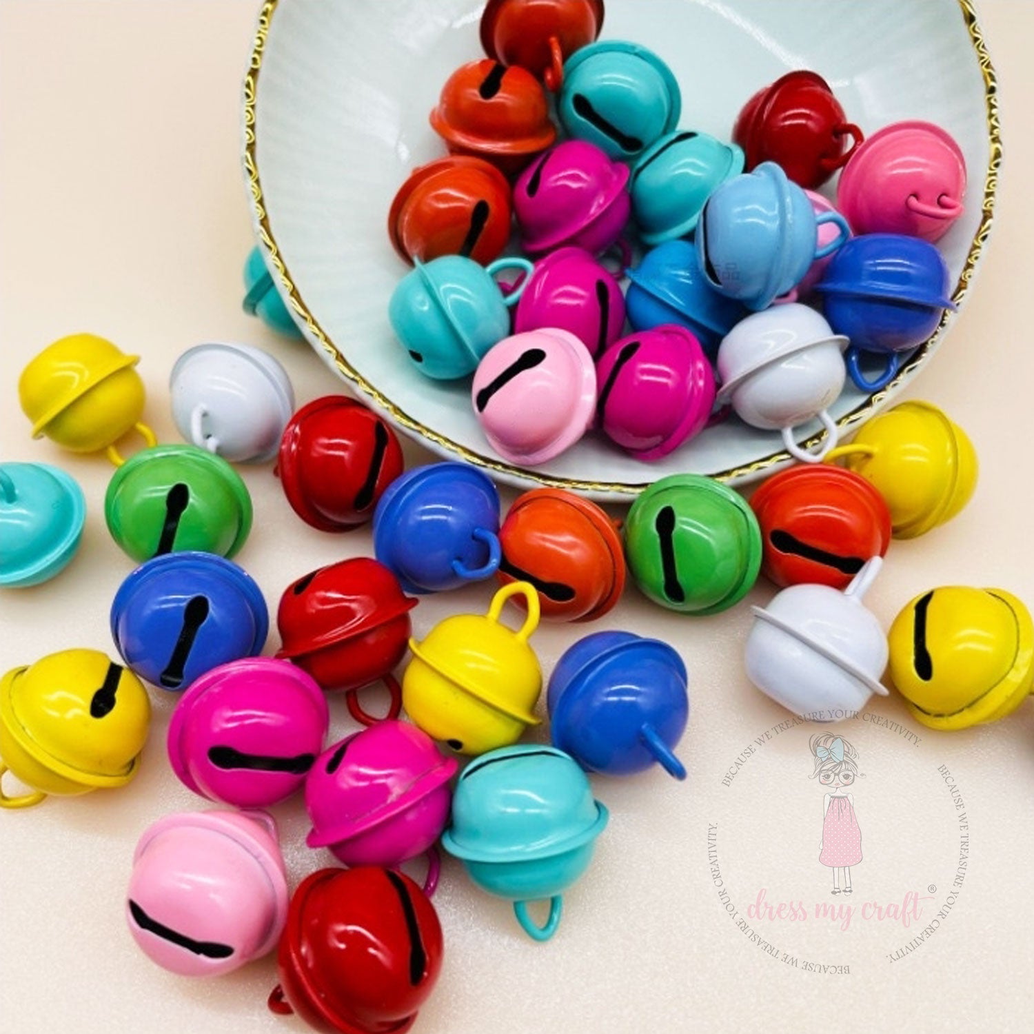 Pastel Kitty Round Bells