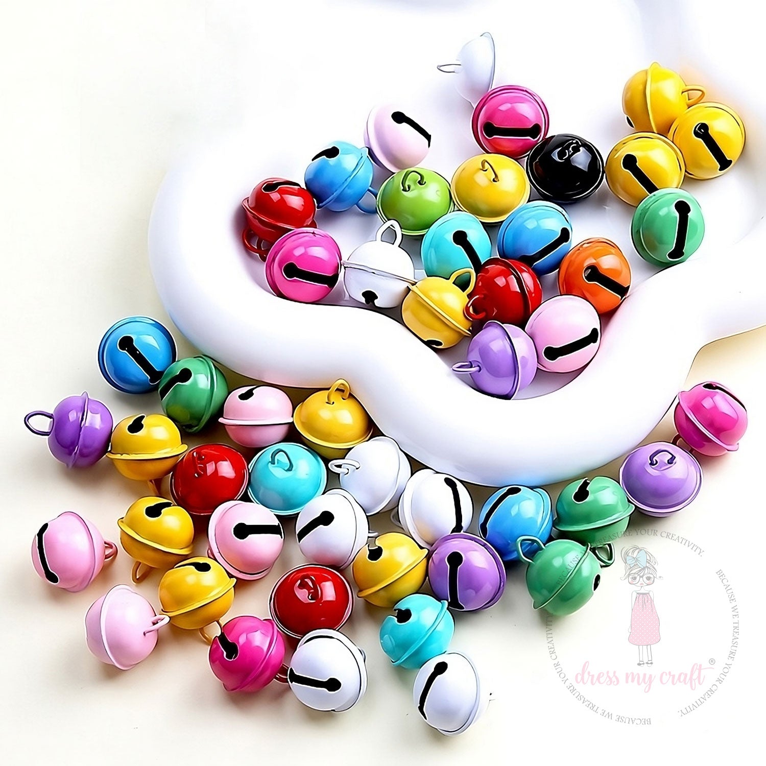 Pastel Kitty Round Bells