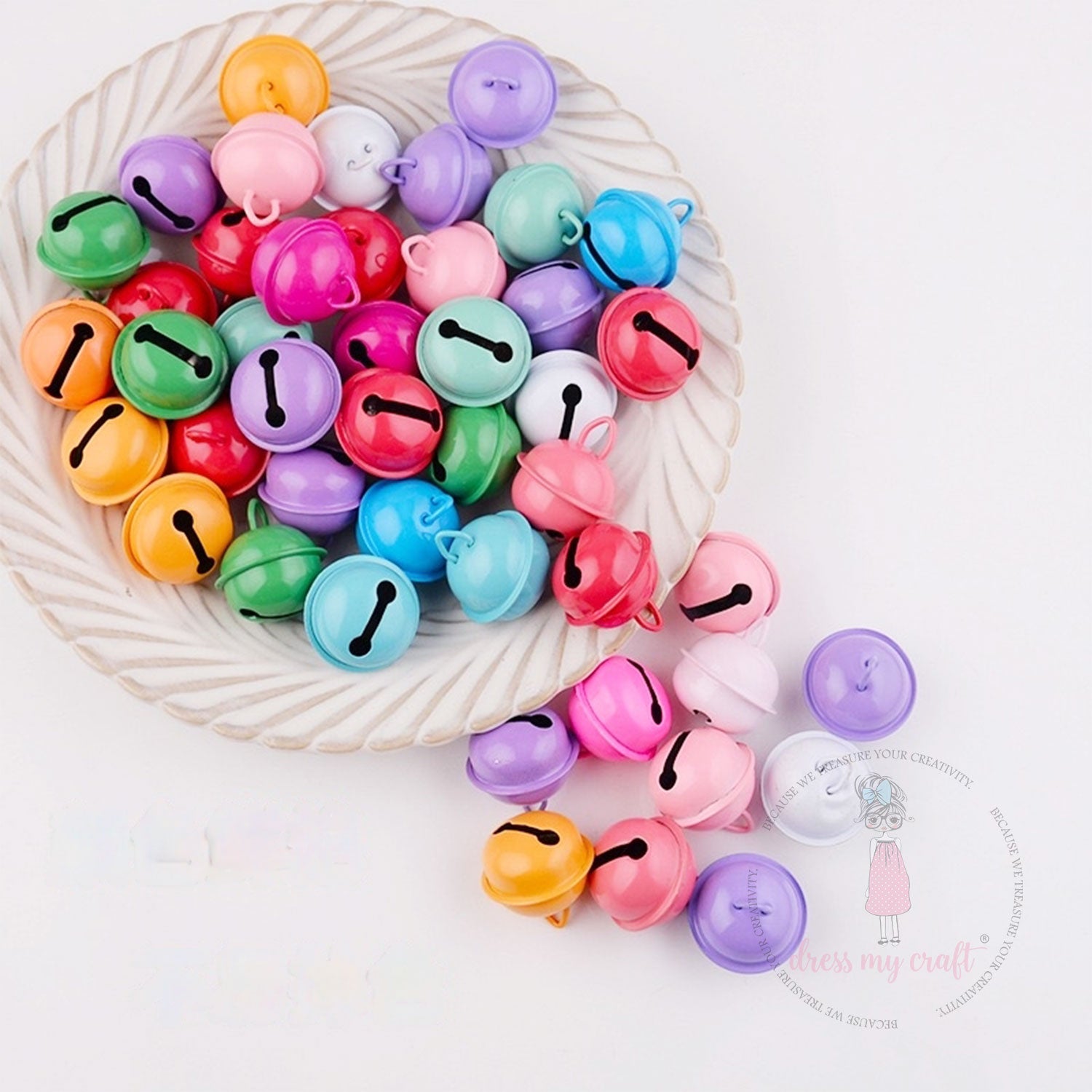 Pastel Kitty Round Bells