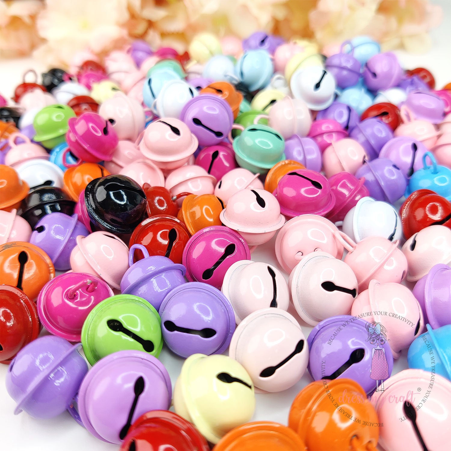 Pastel Kitty Round Bells